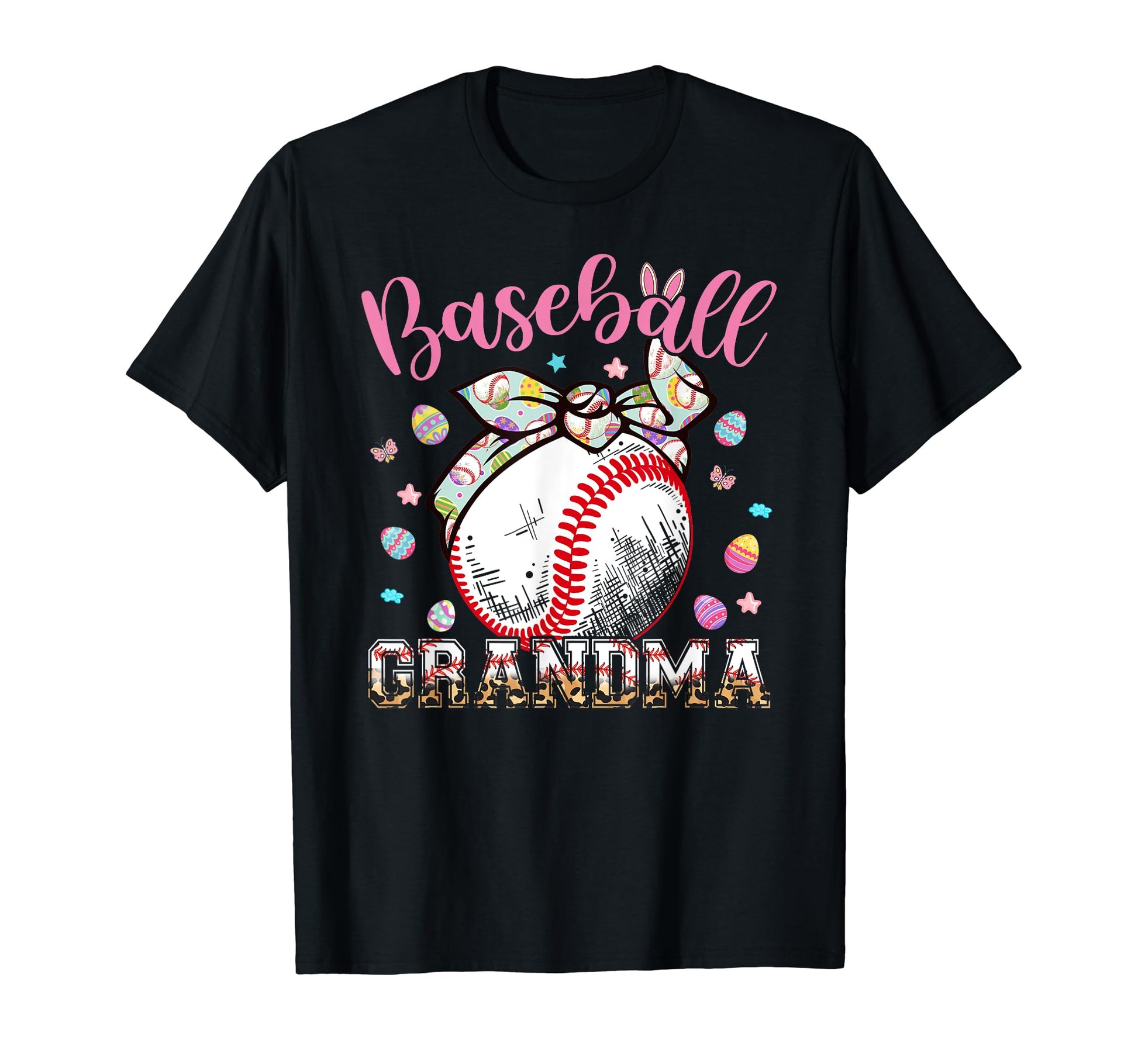 Baseball Grandma Headband Leopard Baseball T-Shirt - Trendy Graphic Unisex - T-Shirt, Sweatshirt, Hoodie