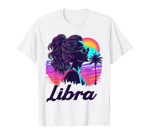 Libra Astrology Sign Beach T-Shirt - Aesthetic Graphic for Adults - T-Shirt, Sweatshirt, Hoodie