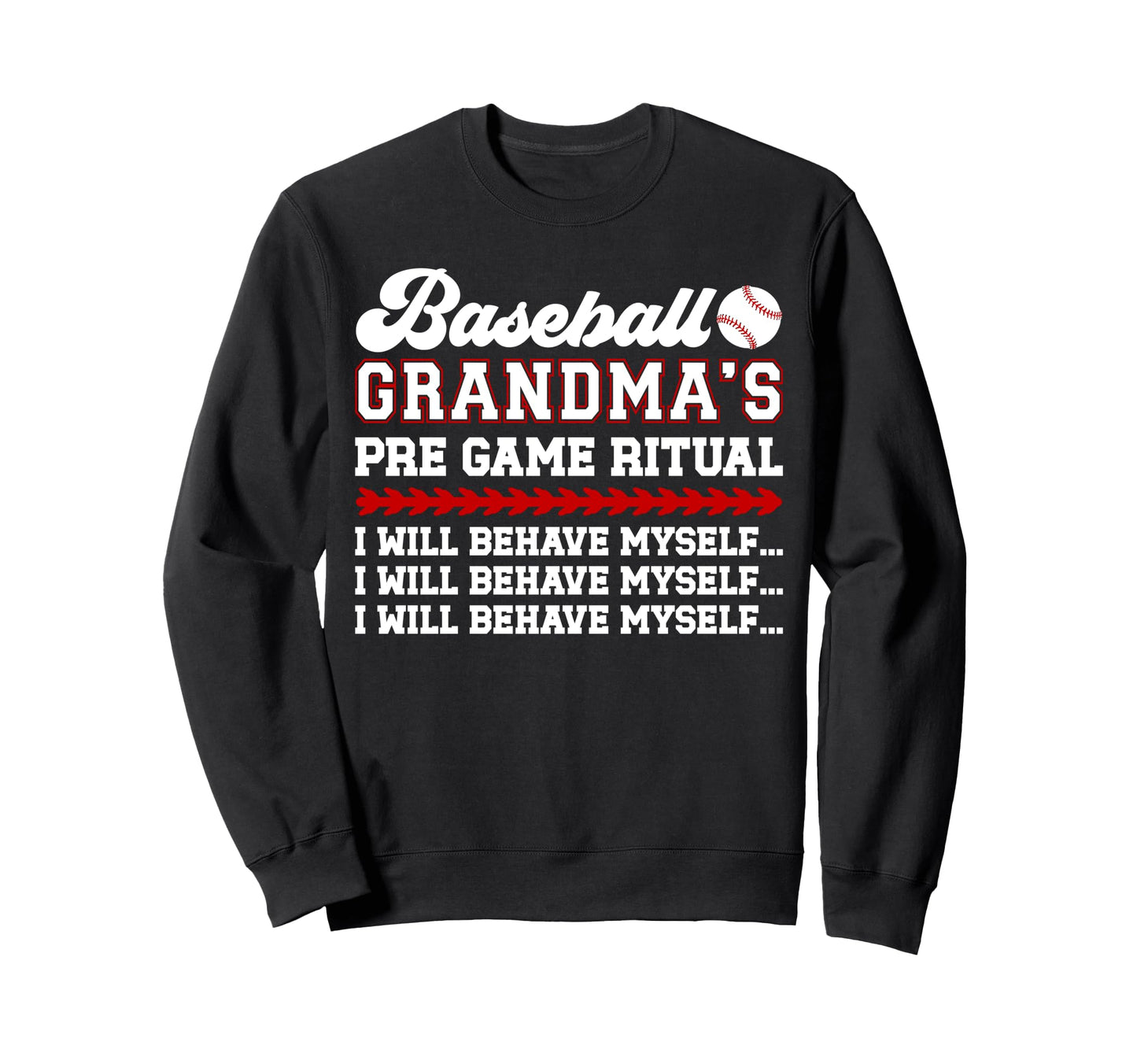Baseball Grandma Funny Sweatshirt - Casual Everyday Wear for Adults - T-Shirt, Sweatshirt, Hoodie