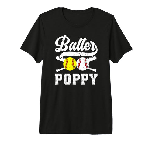 Mens Baller Poppy Proud Softball T-Shirt - Streetwear Style for Adults - T-Shirt, Sweatshirt, Hoodie
