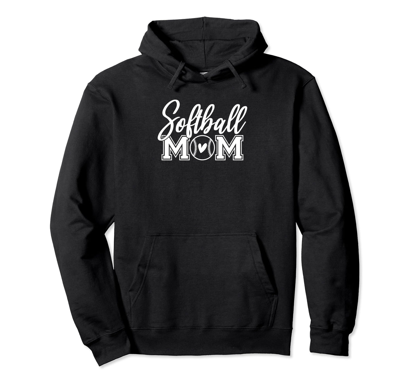 Softball Game Mom Day Heart Softball Mom Hoodie - Trendy Graphic Men Women - T-Shirt, Sweatshirt, Hoodie