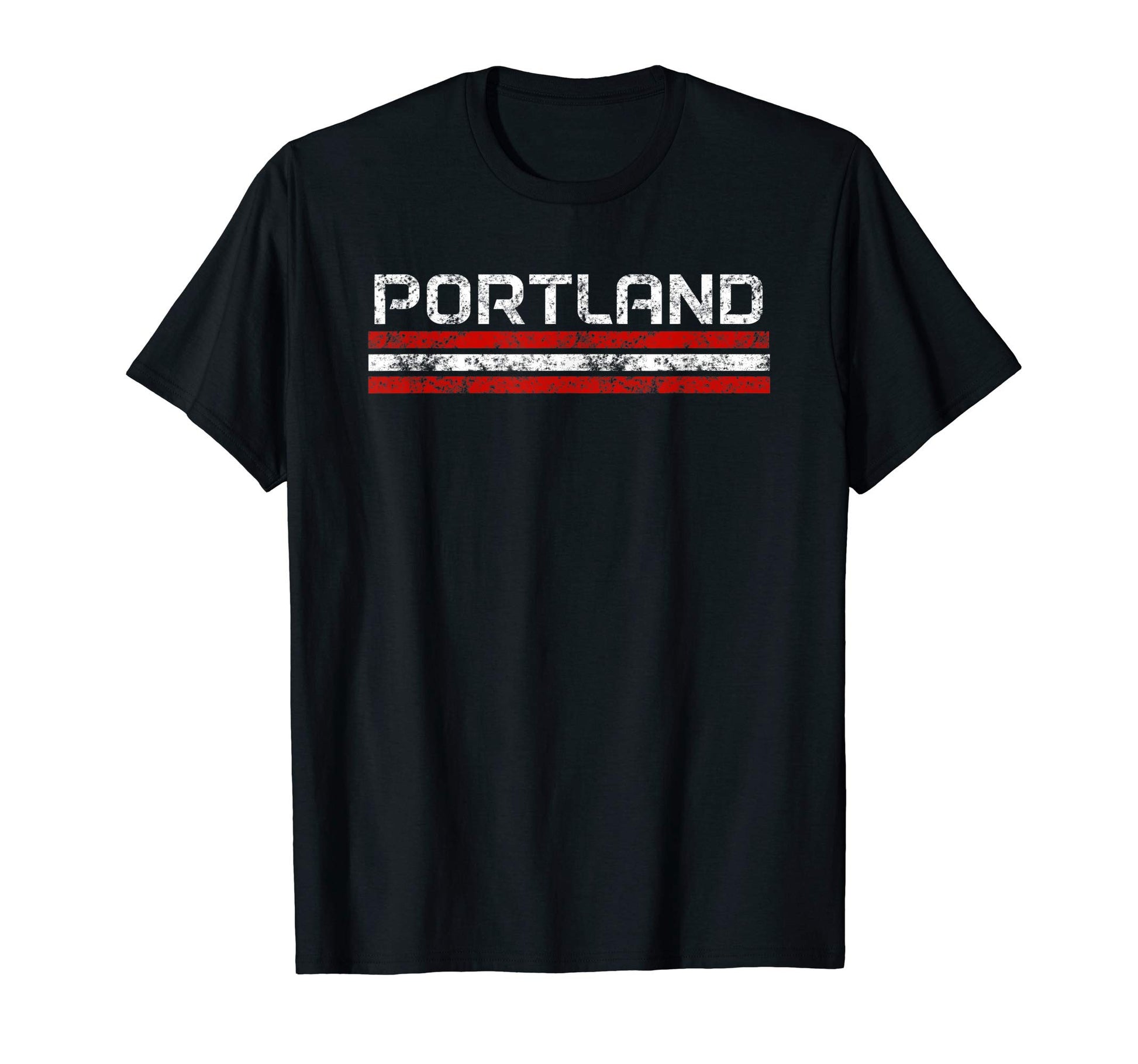 Portland Oregon Weathered Stripe T-Shirt - Trendy Graphic for Adults - T-Shirt, Sweatshirt, Hoodie