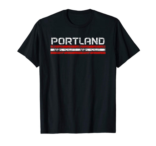 Portland Oregon Weathered Stripe T-Shirt - Trendy Graphic for Adults - T-Shirt, Sweatshirt, Hoodie