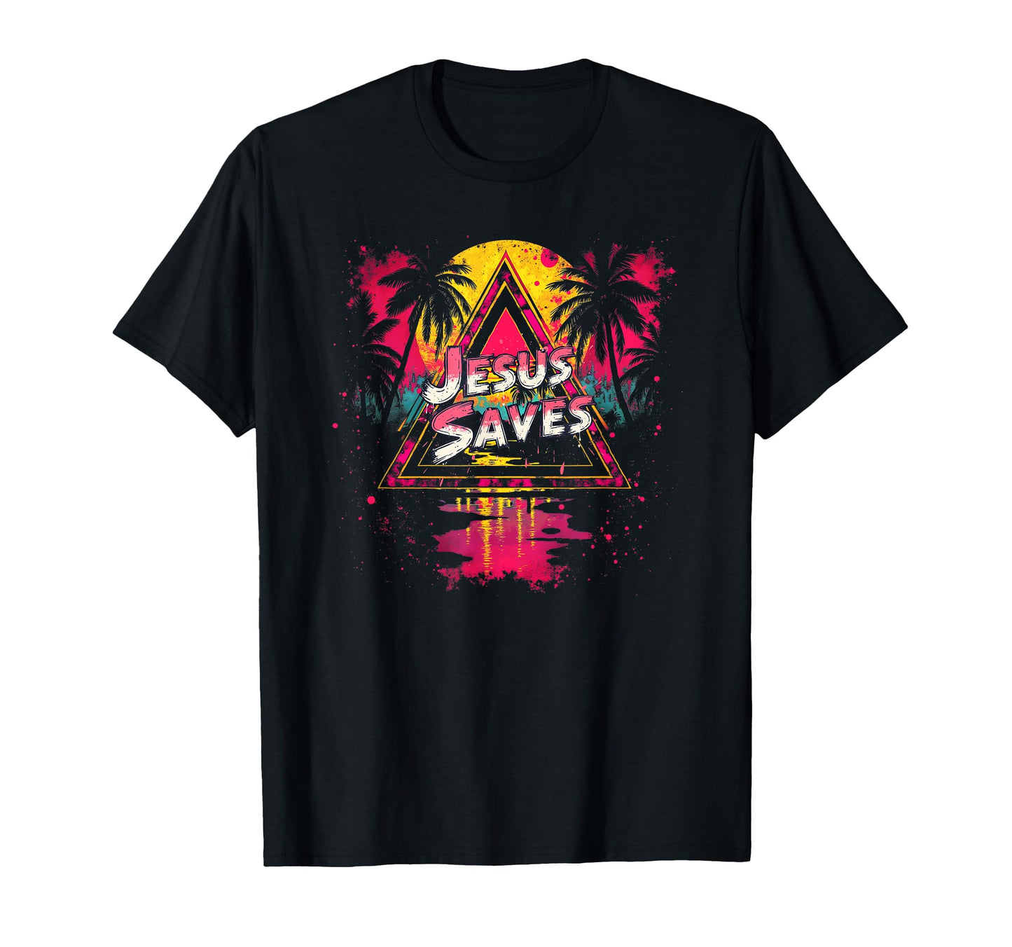 Jesus Saves Vaporwave 80Ies Aesthetic T-Shirt - Streetwear Style Unisex - T-Shirt, Sweatshirt, Hoodie