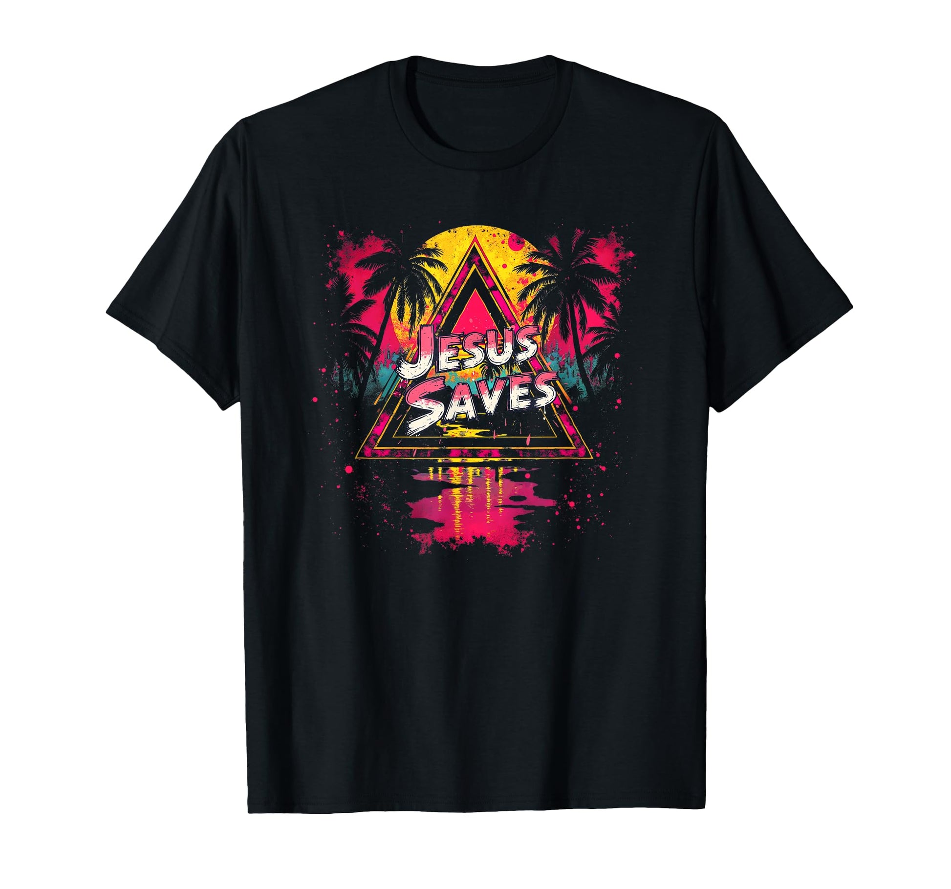 Jesus Saves Vaporwave 80Ies Aesthetic T-Shirt - Streetwear Style Unisex - T-Shirt, Sweatshirt, Hoodie