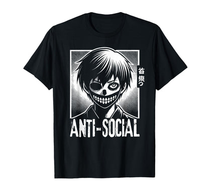 Anti Social Japanese Kanji Vaporwave T-Shirt - Streetwear Style Unisex - T-Shirt, Sweatshirt, Hoodie