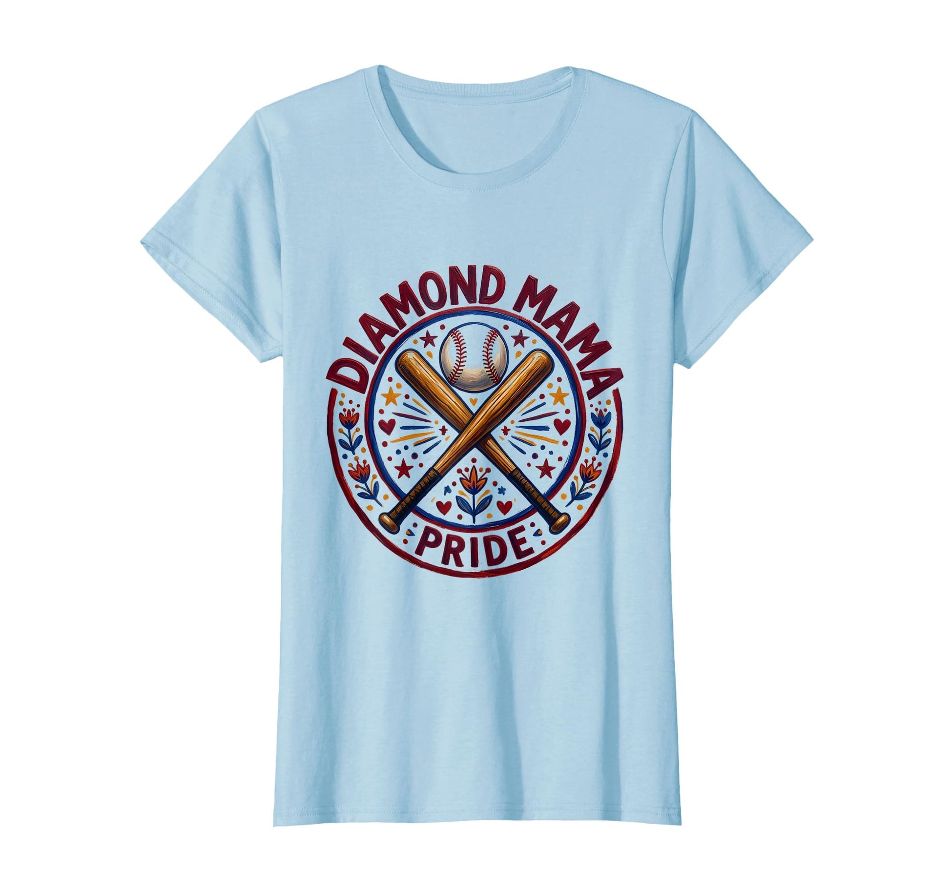 Diamond Mama Pride Baseball Mom T-Shirt - Trendy Graphic Unisex - T-Shirt, Sweatshirt, Hoodie