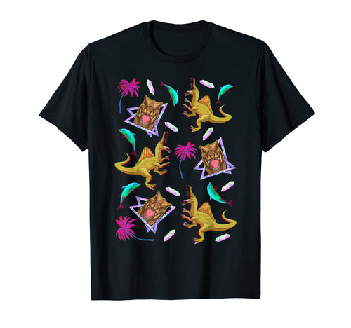 90S 80S Dolphins Dinosaur Vaporwave T-Shirt - Minimalist Print Unisex - T-Shirt, Sweatshirt, Hoodie