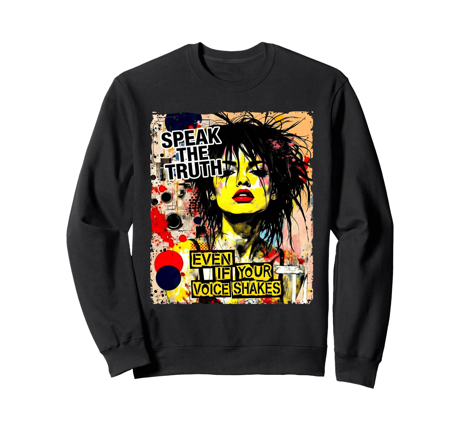 Punk Colorful 90S Urban Grunge Art Sweatshirt - Trendy Graphic Men Women - T-Shirt, Sweatshirt, Hoodie