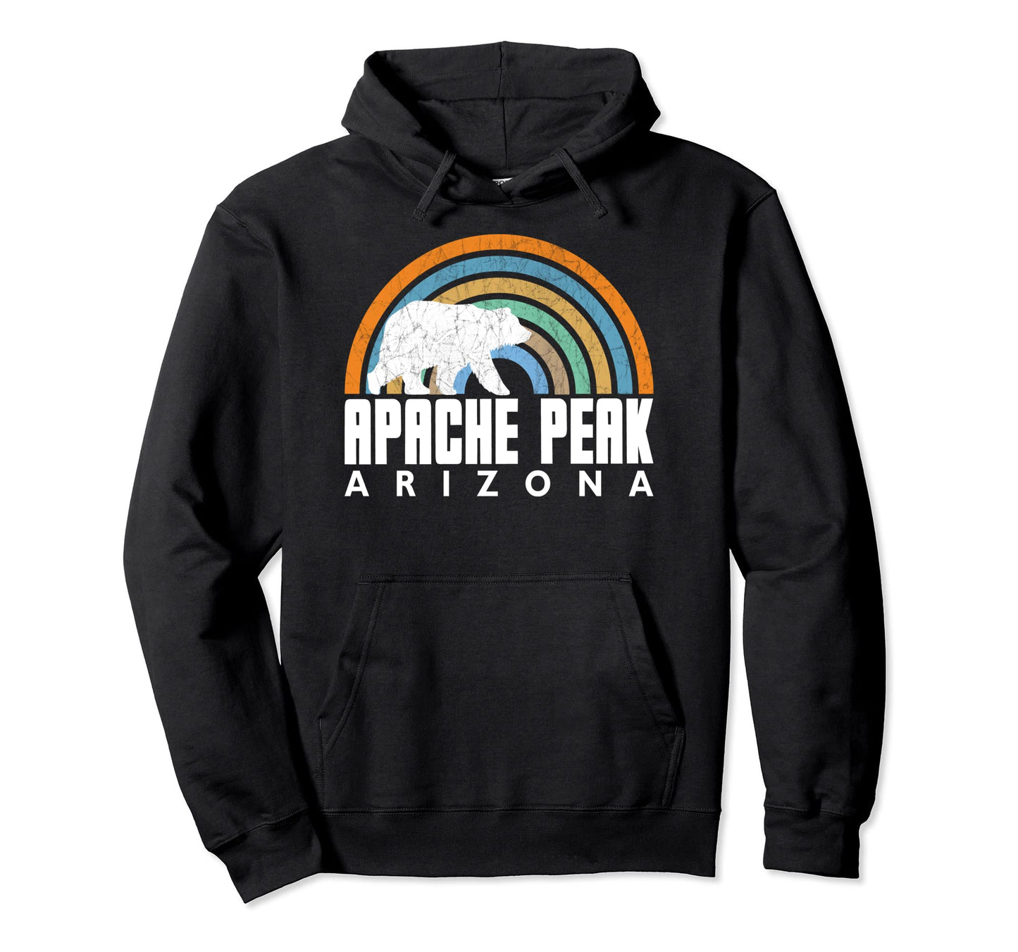 Bear Apache Peak Rainbow Bear Apache Peak Hoodie - Unique Graphic Unisex - T-Shirt, Sweatshirt, Hoodie