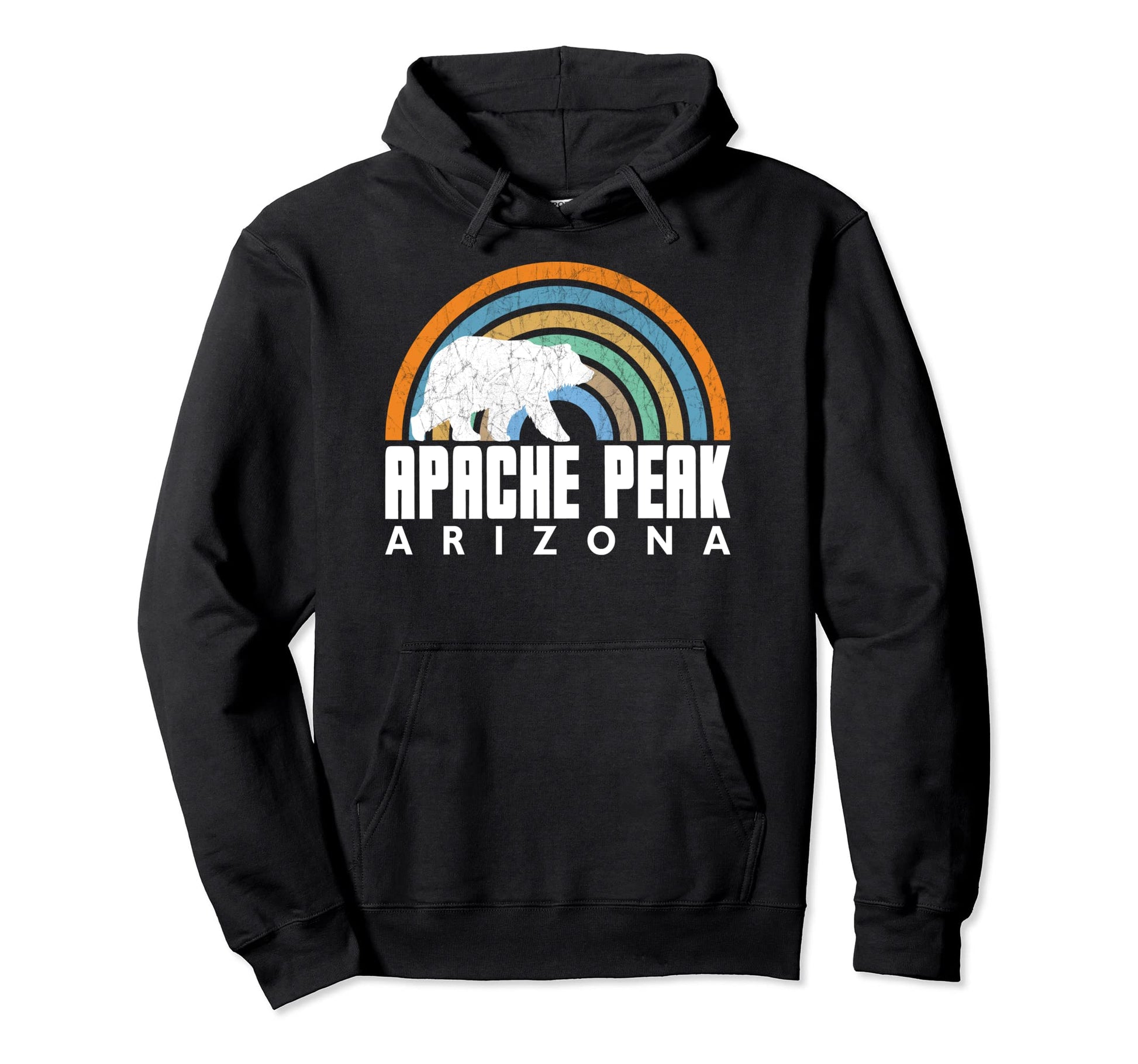 Bear Apache Peak Rainbow Bear Apache Peak Hoodie - Unique Graphic Unisex - T-Shirt, Sweatshirt, Hoodie