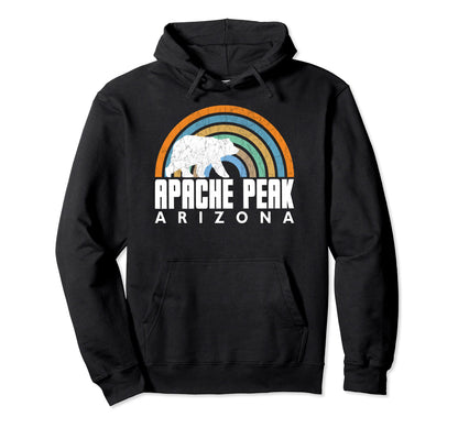 Bear Apache Peak Rainbow Bear Apache Peak Hoodie - Unique Graphic Unisex - T-Shirt, Sweatshirt, Hoodie