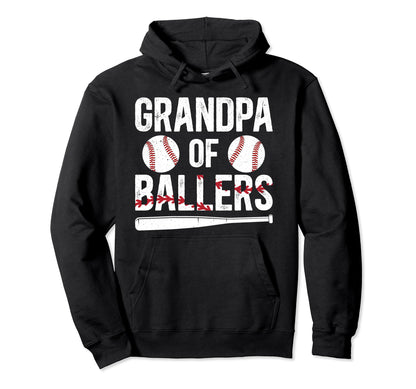 Grandpa Ballers Baseball Grandpa Hoodie - Casual Everyday Wear for Adults - T-Shirt, Sweatshirt, Hoodie
