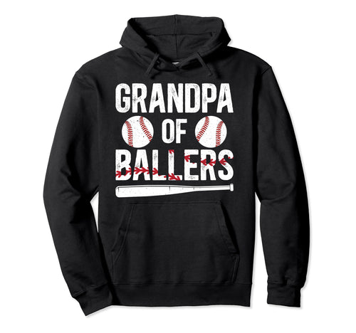 Grandpa Ballers Baseball Grandpa Hoodie - Casual Everyday Wear for Adults - T-Shirt, Sweatshirt, Hoodie