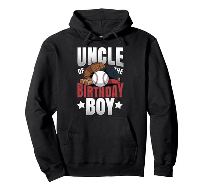 Uncle Birthday Matching Baseball Hoodie - Casual Everyday Wear for Adults - T-Shirt, Sweatshirt, Hoodie