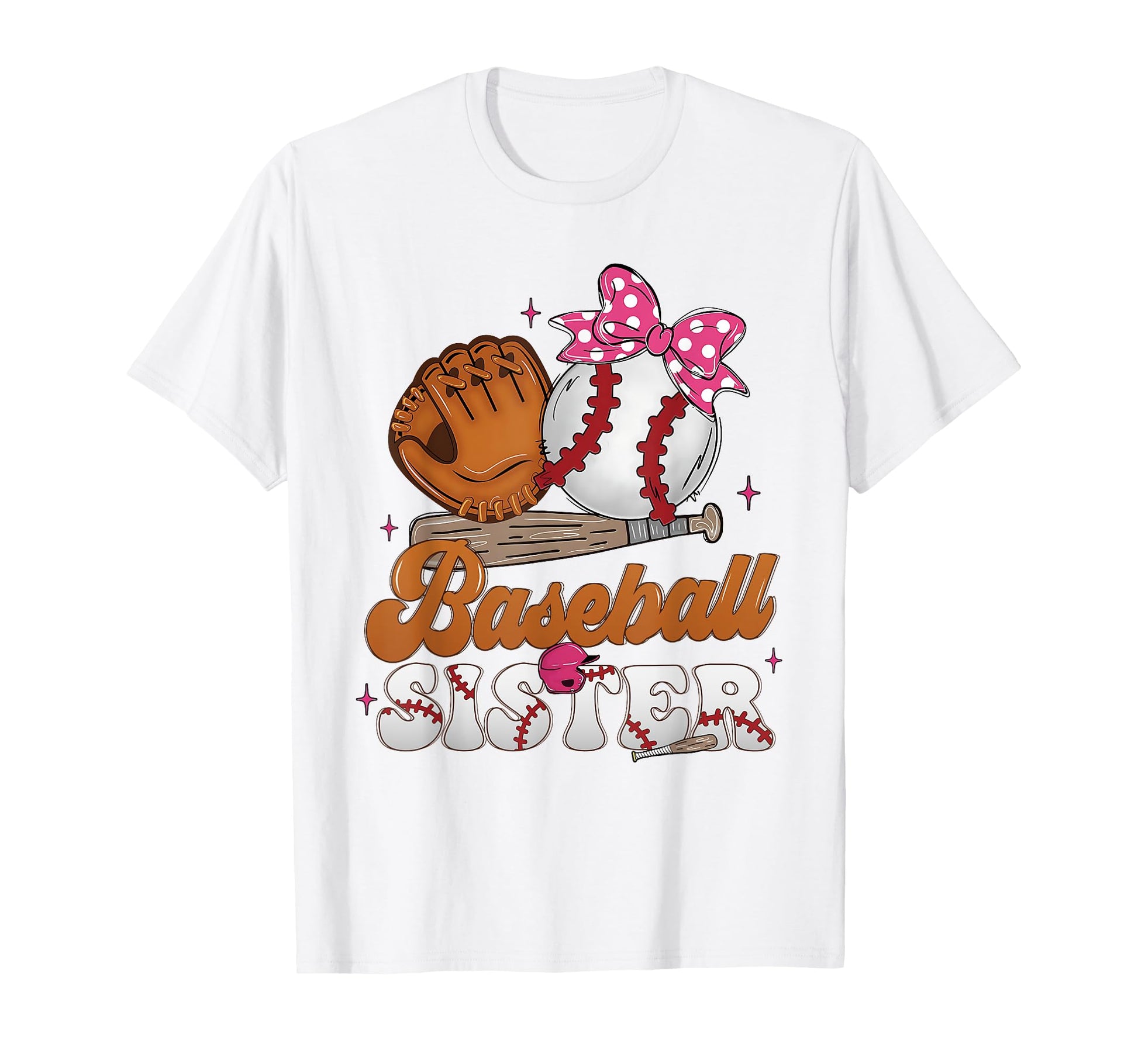 Baseball Sister Biggest Fan Sport T-Shirt - Graphic Print for Adults - T-Shirt, Sweatshirt, Hoodie