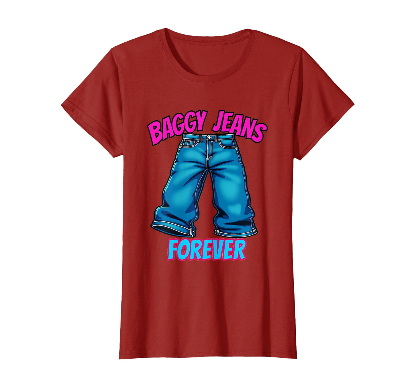 Baggy Jeans Forever 90S Nostalgia T-Shirt - Custom Art Print Unisex - T-Shirt, Sweatshirt, Hoodie
