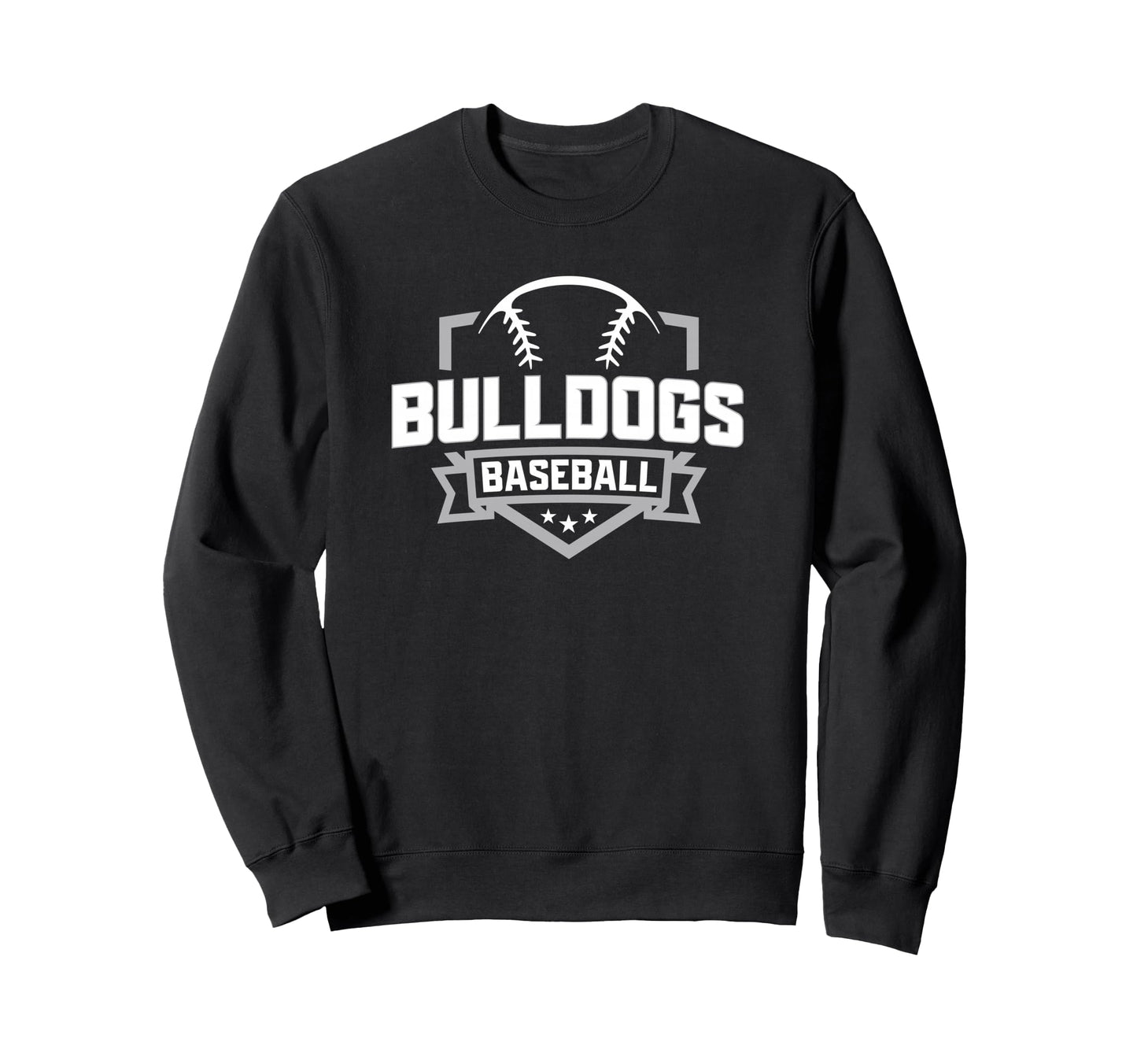 Bulldogs Baseball Bulldog Mascot Sweatshirt - Graphic Print Men Women - T-Shirt, Sweatshirt, Hoodie