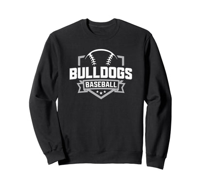 Bulldogs Baseball Bulldog Mascot Sweatshirt - Graphic Print Men Women - T-Shirt, Sweatshirt, Hoodie