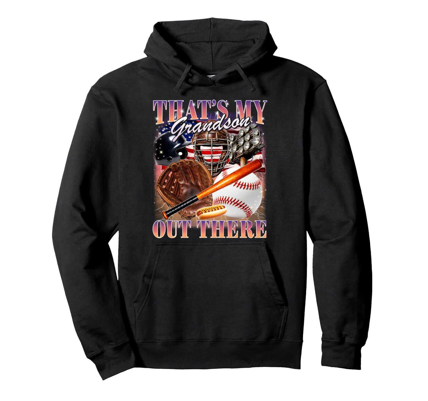 Thats My Grandson Out There 90S Hoodie - Casual Everyday Wear for Adults - T-Shirt, Sweatshirt, Hoodie