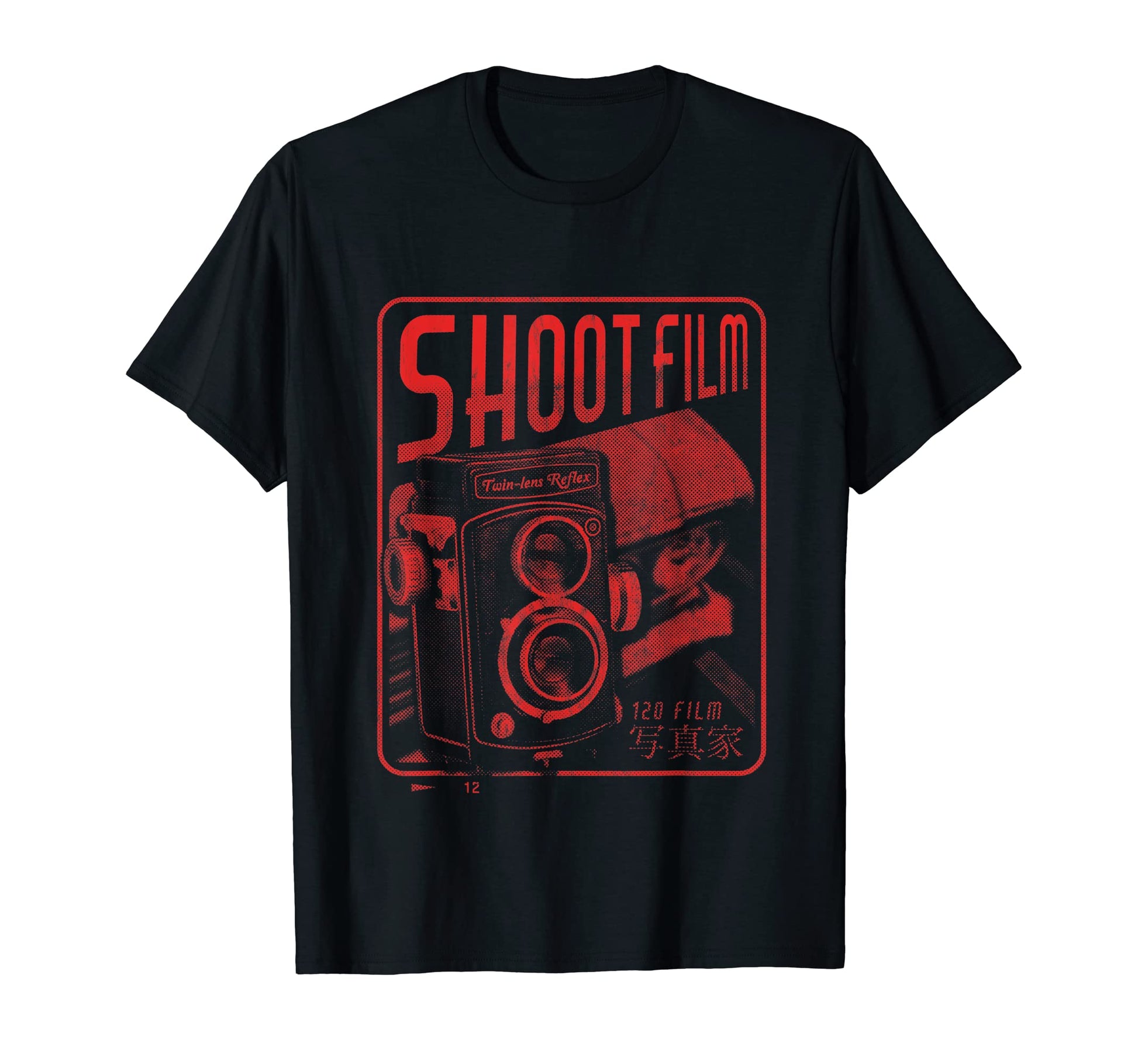 Shoot Film Medium Format Camera T-Shirt - Aesthetic Graphic for Adults - T-Shirt, Sweatshirt, Hoodie