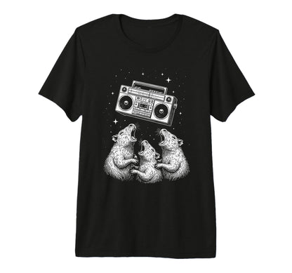 Singing Rats Boombox Space Vibe 80S T-Shirt - Unique Graphic for Adults - T-Shirt, Sweatshirt, Hoodie