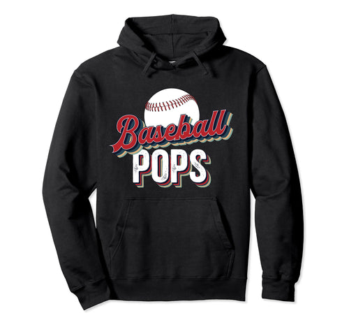 Proud Baseball Pops Grandpa Pops Hoodie - Casual Everyday Wear Unisex - T-Shirt, Sweatshirt, Hoodie