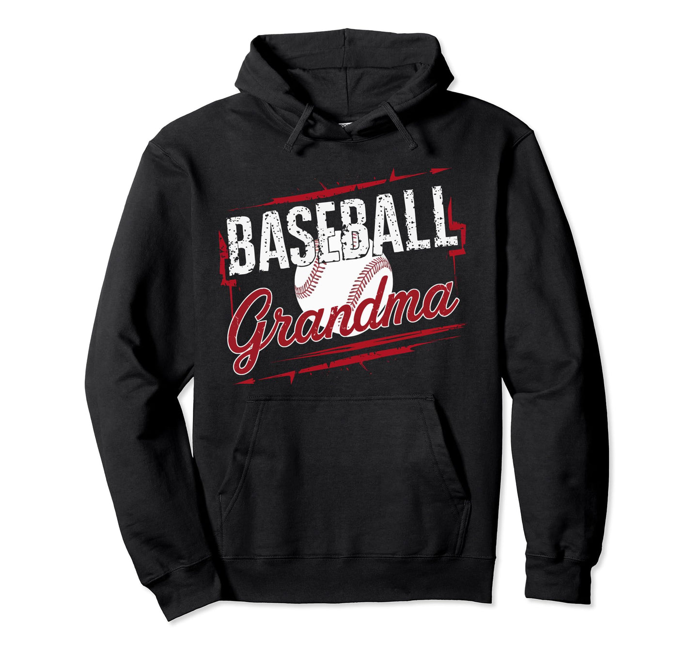 Baseball Grandma Grandmother Granny Hoodie - Graphic Print Men Women - T-Shirt, Sweatshirt, Hoodie