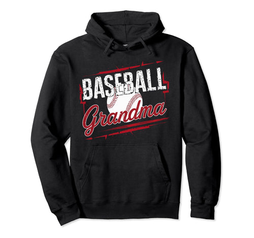 Baseball Grandma Grandmother Granny Hoodie - Graphic Print Men Women - T-Shirt, Sweatshirt, Hoodie