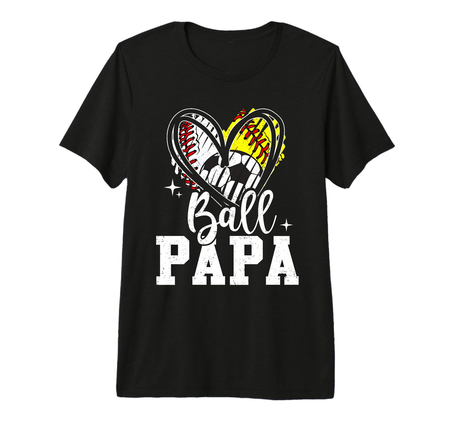 Ball Papa Baseball Softball Soccer T-Shirt - Minimalist Print for Adults - T-Shirt, Sweatshirt, Hoodie
