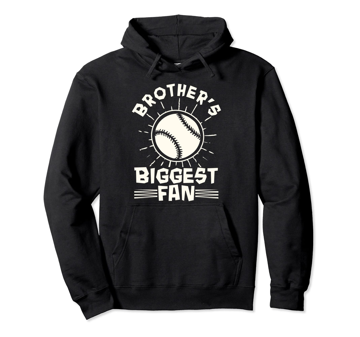 Little Baseball Brother Fan Hoodie - Trendy Graphic Men Women - T-Shirt, Sweatshirt, Hoodie