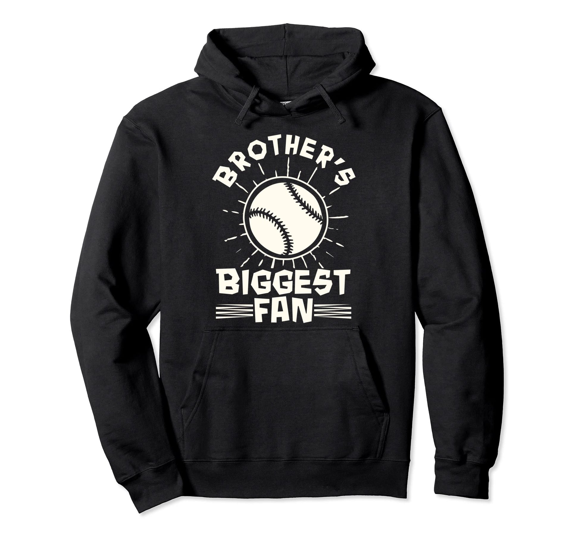 Little Baseball Brother Fan Hoodie - Trendy Graphic Men Women - T-Shirt, Sweatshirt, Hoodie