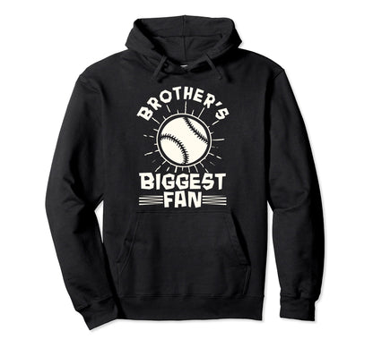 Little Baseball Brother Fan Hoodie - Trendy Graphic Men Women - T-Shirt, Sweatshirt, Hoodie