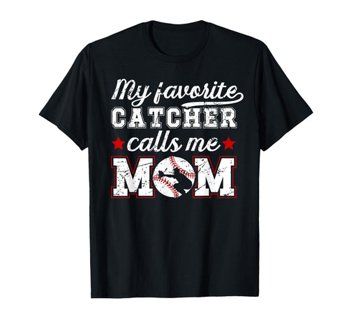 My Favorite Baseball Catcher Mom T-Shirt - Aesthetic Graphic for Adults - T-Shirt, Sweatshirt, Hoodie