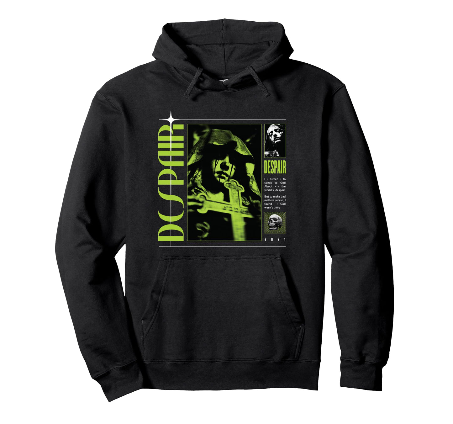 Despair Aesthetic Edgy Streetwear Hoodie - Fun Novelty Design Men Women - T-Shirt, Sweatshirt, Hoodie