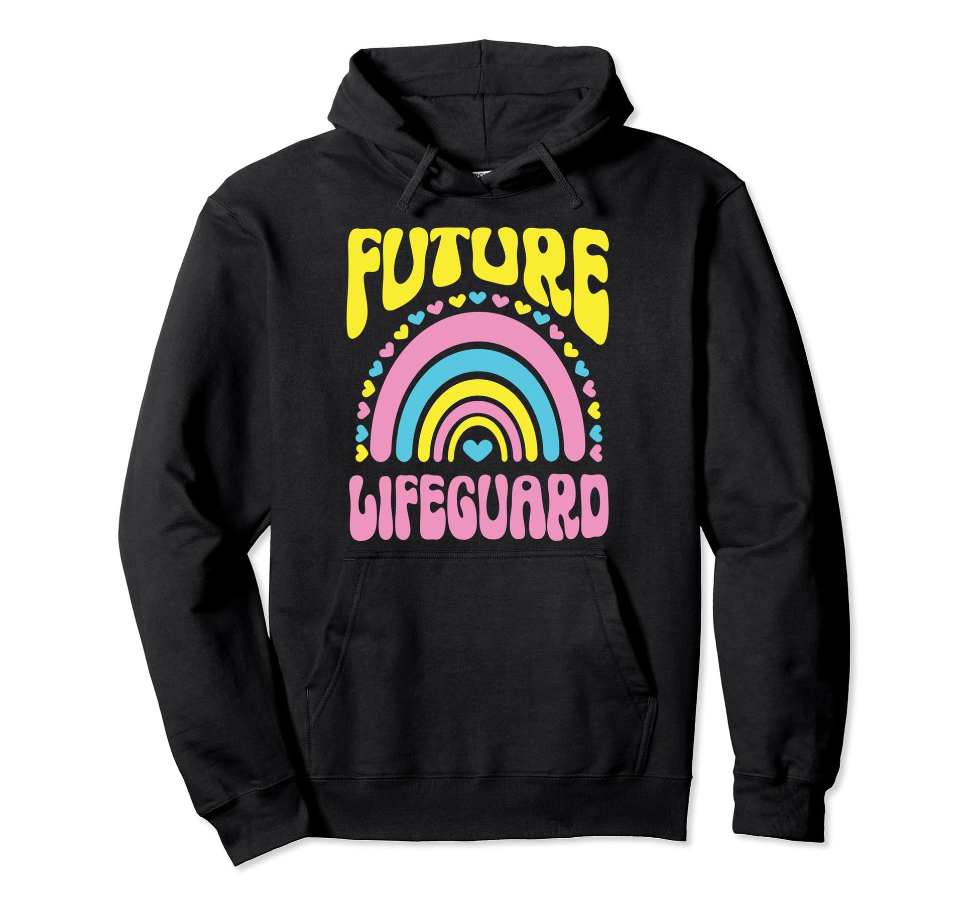 Future Lifeguard Bright Rainbow Hoodie - Aesthetic Graphic Unisex - T-Shirt, Sweatshirt, Hoodie
