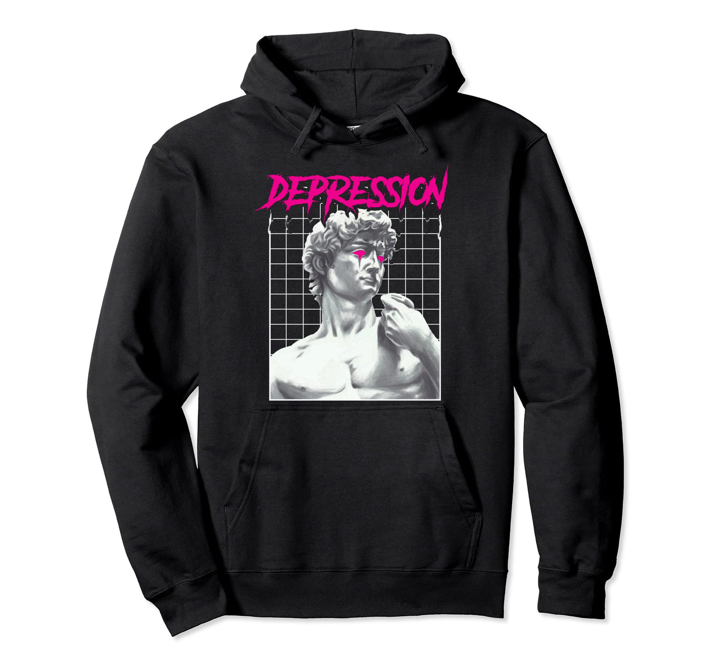 Depression Greek Grunge Aesthetic Emo Hoodie - Casual Everyday Wear Unisex - T-Shirt, Sweatshirt, Hoodie