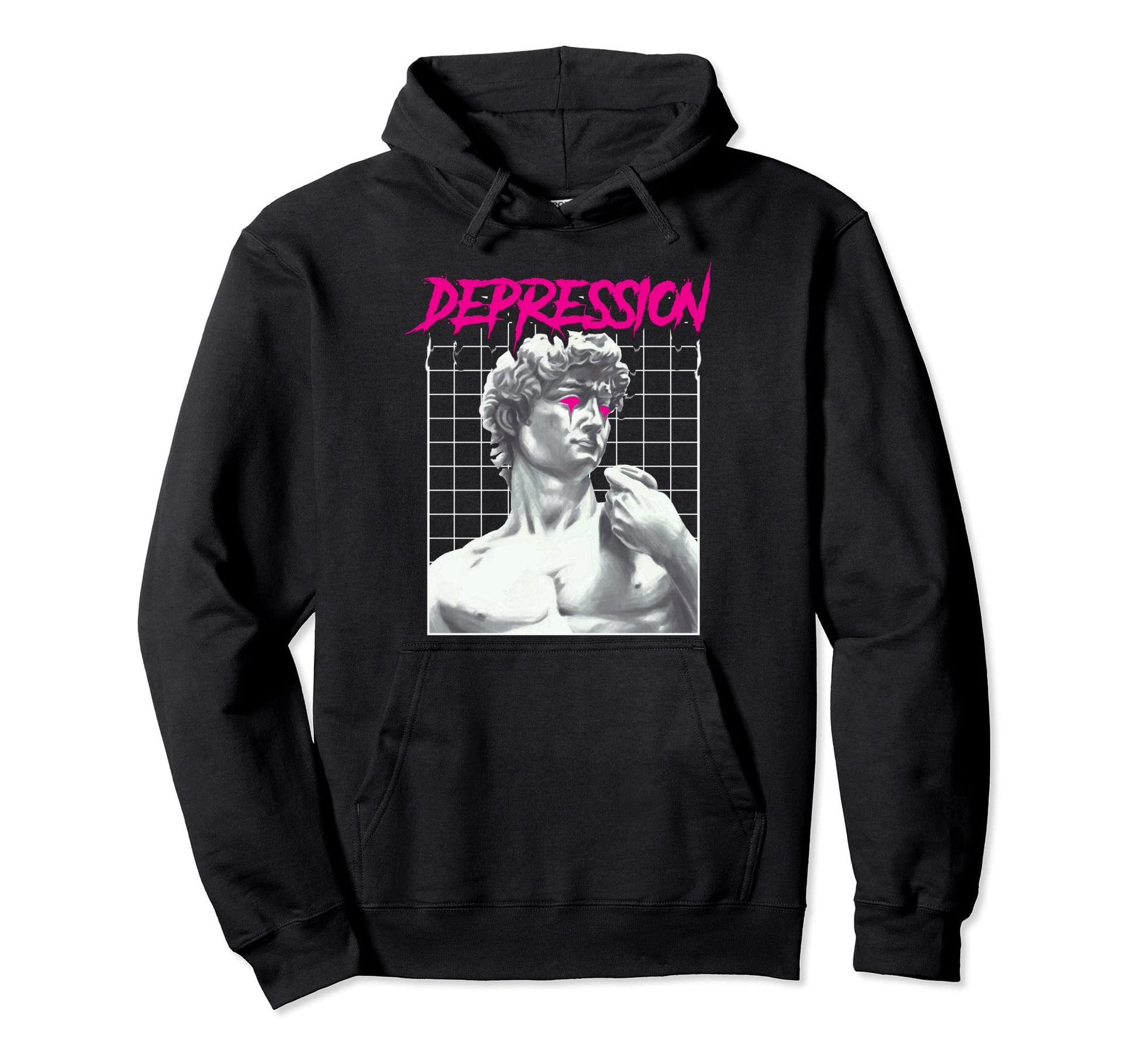 Depression Greek Grunge Aesthetic Emo Hoodie - Casual Everyday Wear Unisex - T-Shirt, Sweatshirt, Hoodie