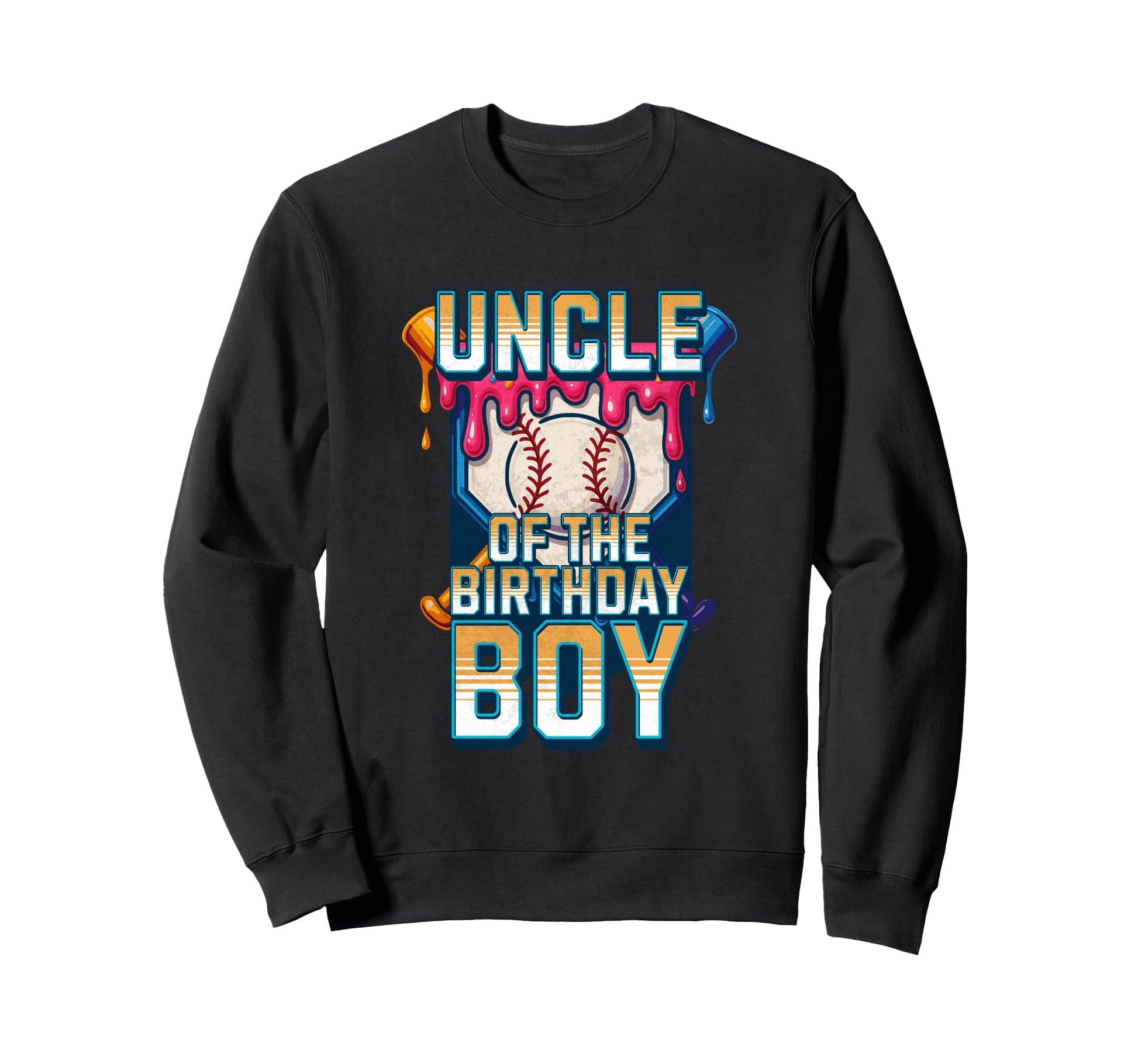 Uncle Birthday Baseball Ice Cream Sweatshirt - Streetwear Style Men Women - T-Shirt, Sweatshirt, Hoodie