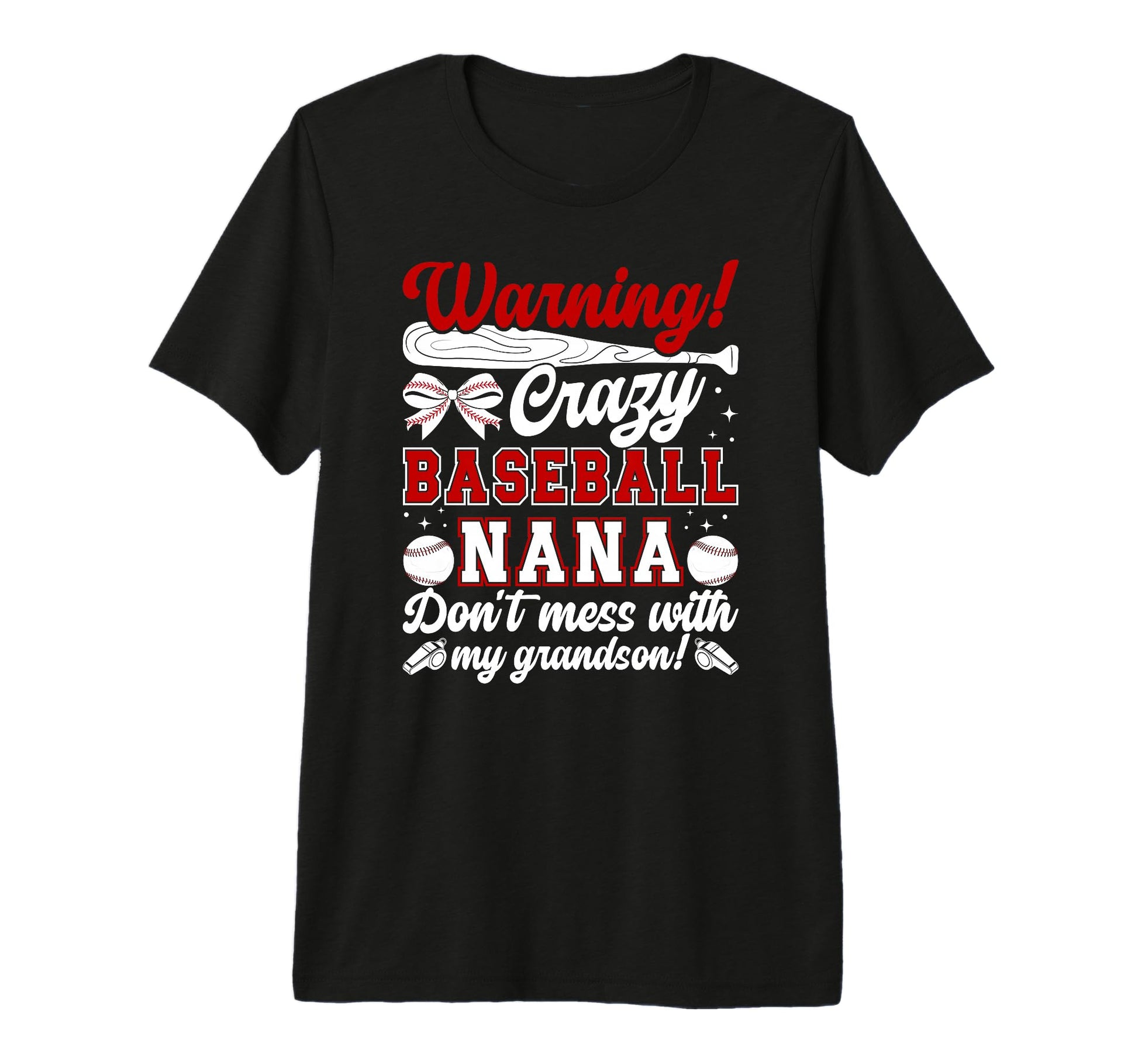Crazy Baseball Nana Grandma Nana T-Shirt - Aesthetic Graphic Unisex - T-Shirt, Sweatshirt, Hoodie