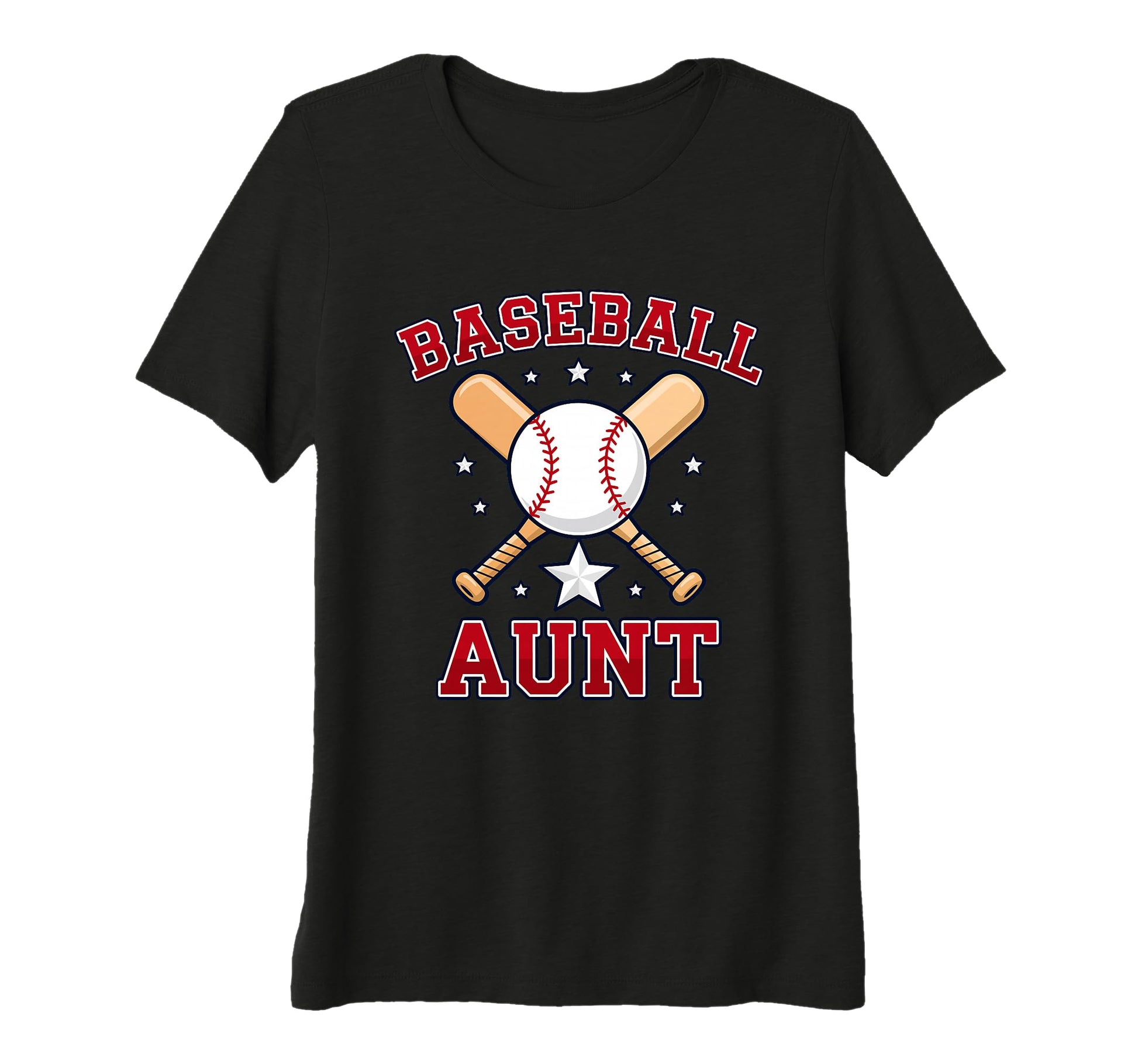 Womens Baseball Aunt Art Funny T-Shirt - Trendy Graphic for Adults - T-Shirt, Sweatshirt, Hoodie