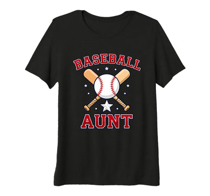 Womens Baseball Aunt Art Funny T-Shirt - Trendy Graphic for Adults - T-Shirt, Sweatshirt, Hoodie