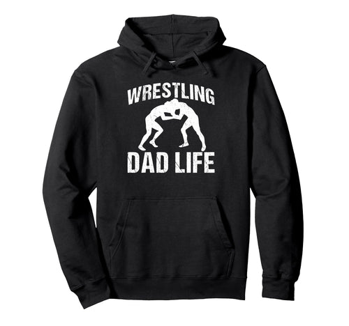 Wrestling Dad Life Game Day Sports Dad Hoodie - Graphic Print for Adults - T-Shirt, Sweatshirt, Hoodie