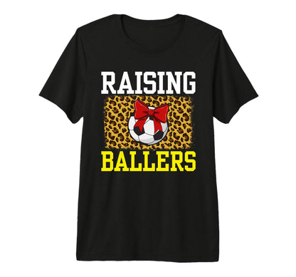 Raising Ballers Soccer Red Bow Ball Sweatshirt - Graphic Print Men Women - T-Shirt, Sweatshirt, Hoodie