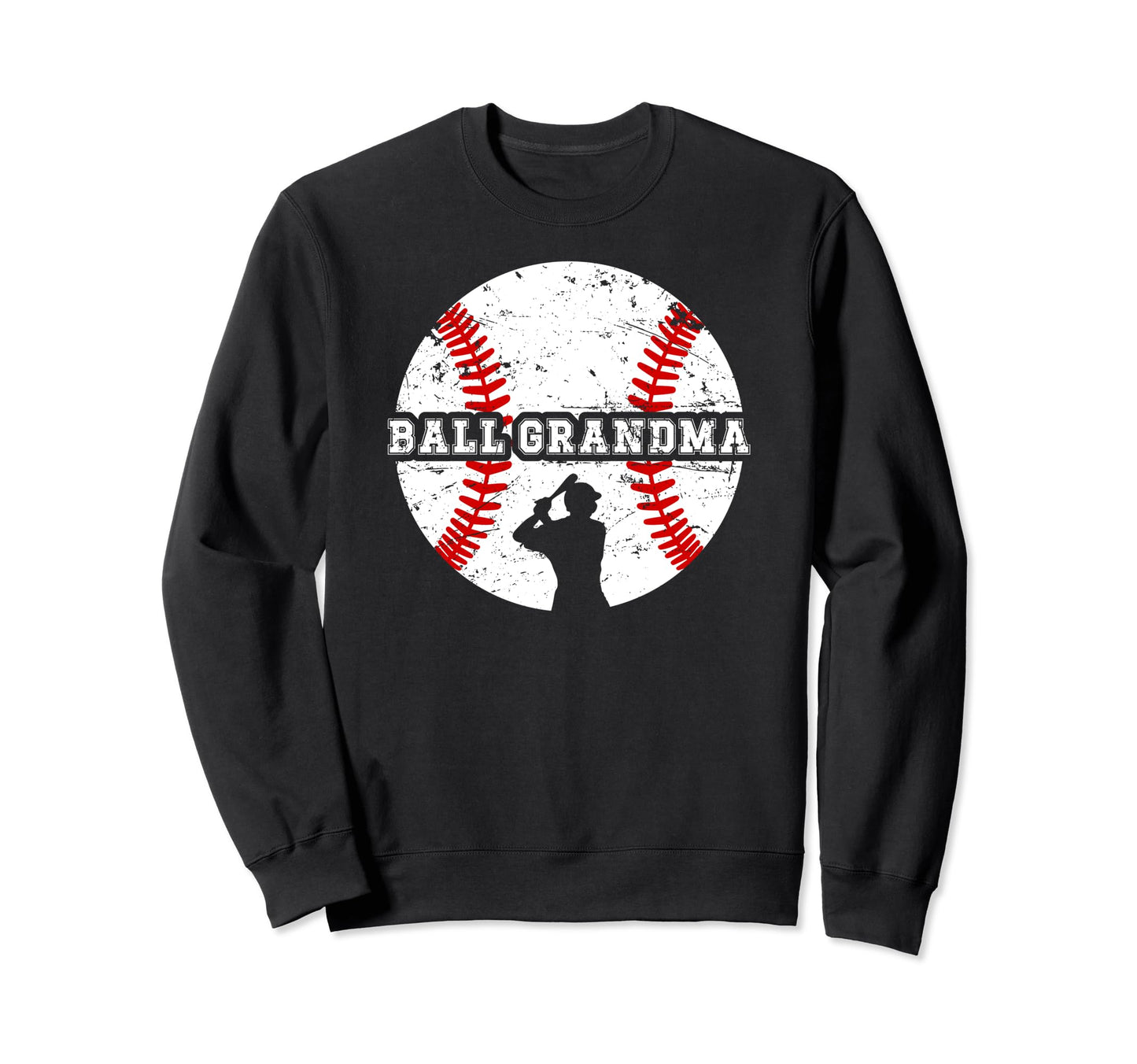 Ball Grandma Heart Baseball Sweatshirt - Aesthetic Graphic for Adults - T-Shirt, Sweatshirt, Hoodie