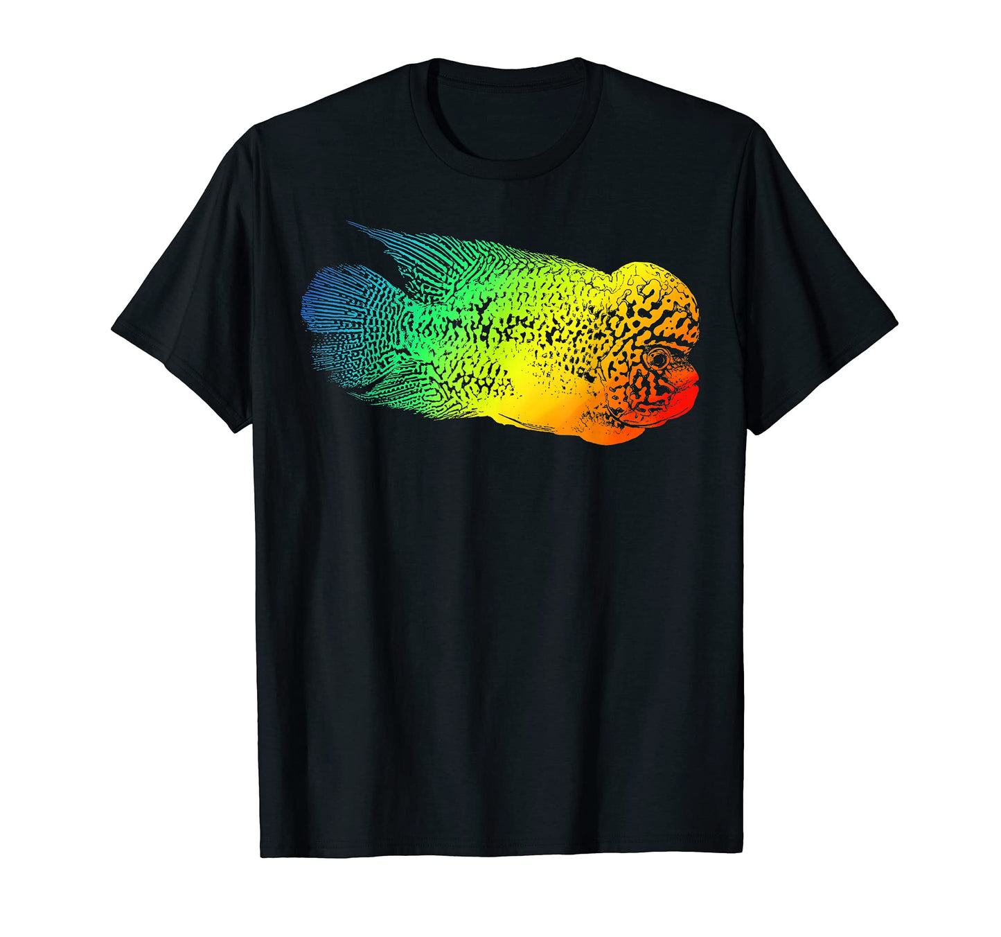 Flowerhorn Colorful Rainbow T-Shirt - Unique Graphic Unisex - T-Shirt, Sweatshirt, Hoodie