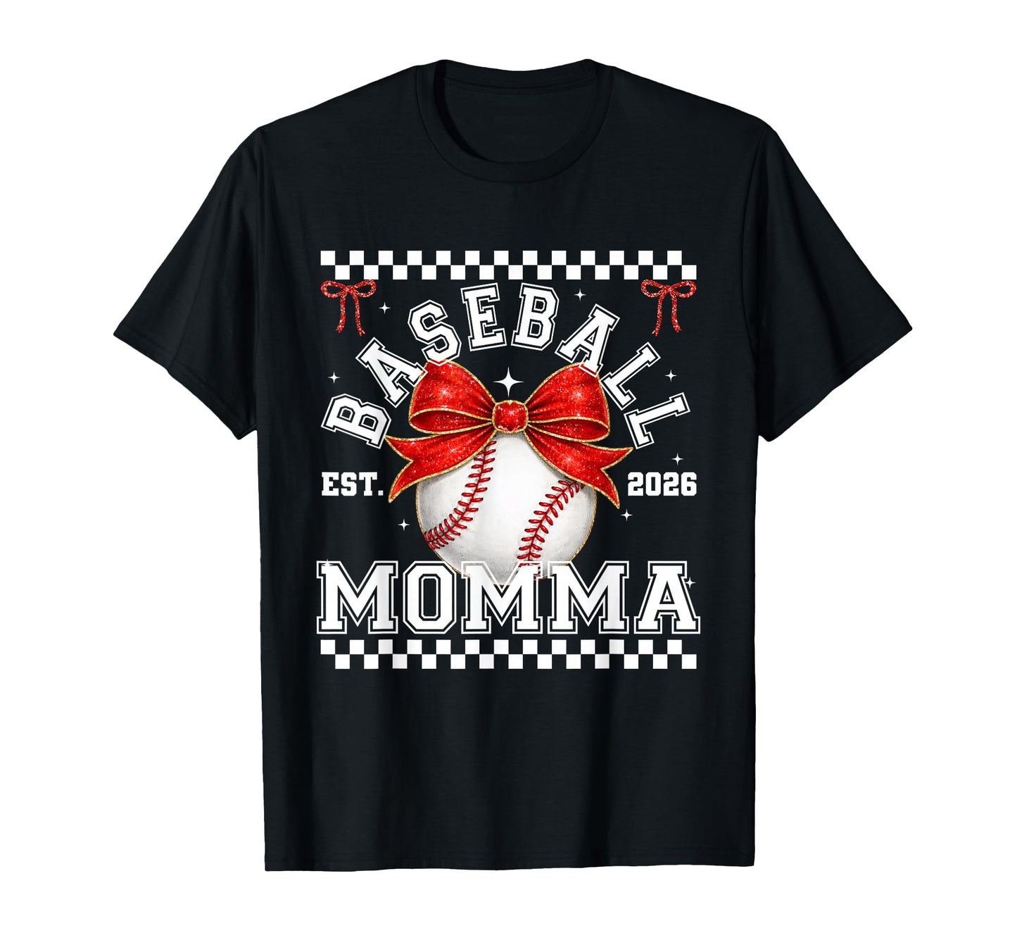 Baseball Momma Coquette Family T-Shirt - Unique Graphic for Adults - T-Shirt, Sweatshirt, Hoodie
