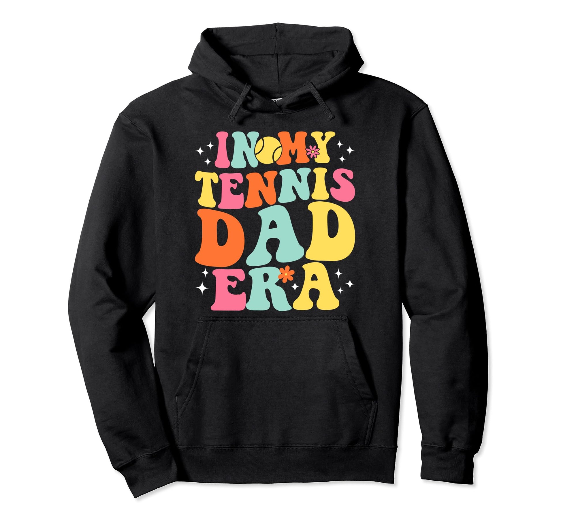 My Tennis Dad Era Game Day Groovy Hoodie - Aesthetic Graphic for Adults - T-Shirt, Sweatshirt, Hoodie