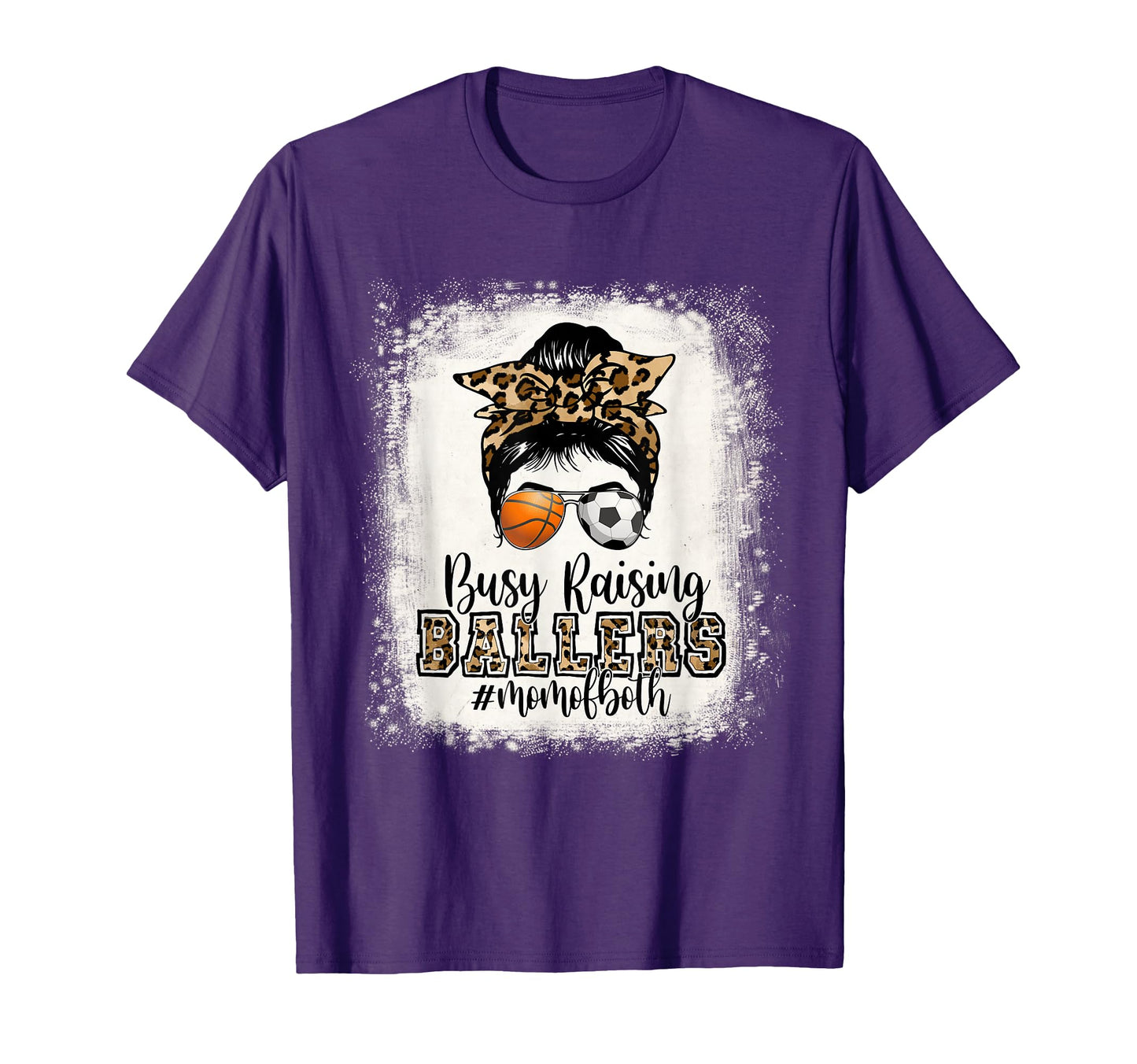 Busy Raising Ballers Mom Both T-Shirt - Fun Novelty Design for Adults - T-Shirt, Sweatshirt, Hoodie