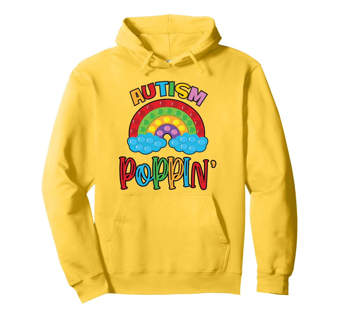 Rainbow Puzzle Autism Poppin Hoodie - Novelty Apparel Unisex - T-Shirt, Sweatshirt, Hoodie